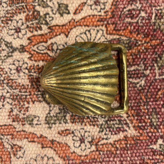 Vintage Brass Seashell Belt buckle