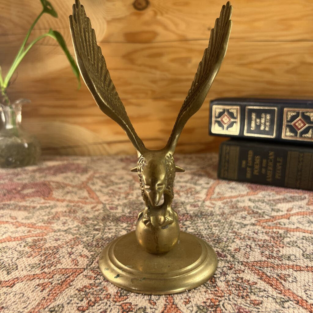 Vintage Brass Eagle Statue