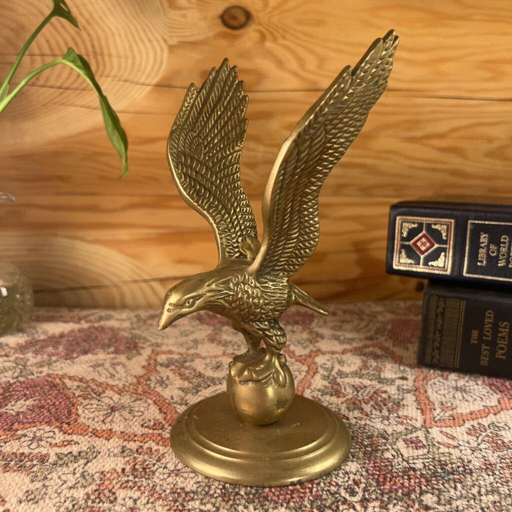 Vintage Brass Eagle Statue