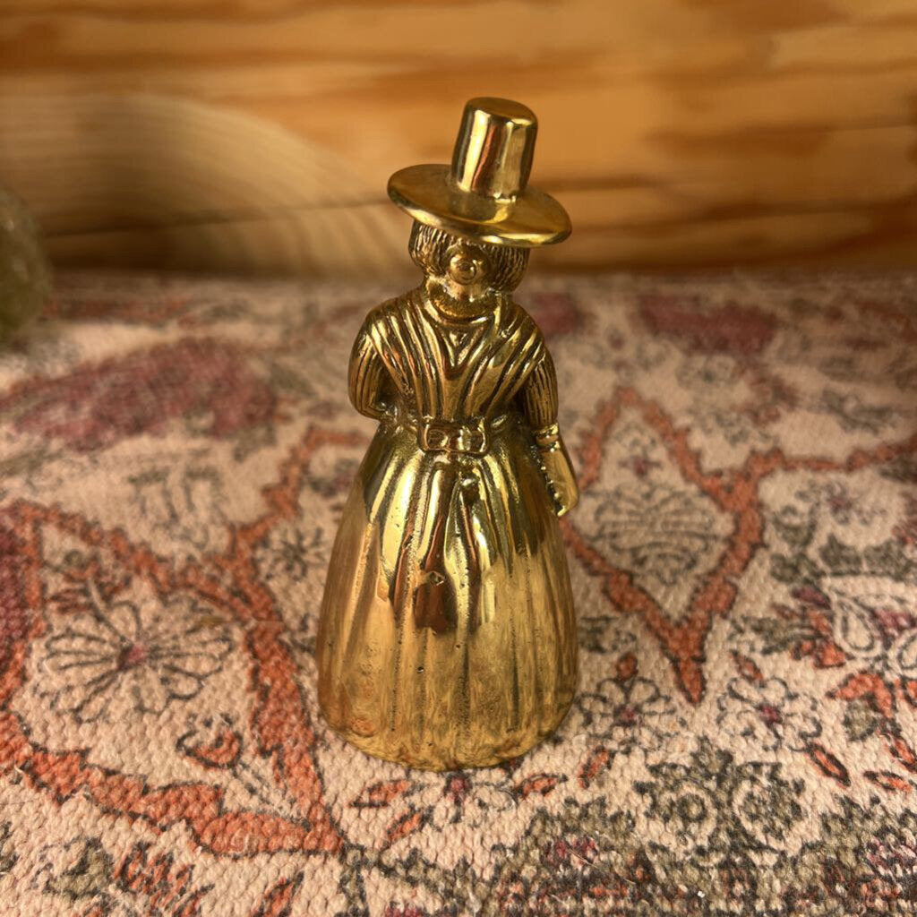 Antique Pilgrim Brass Dinner Bell